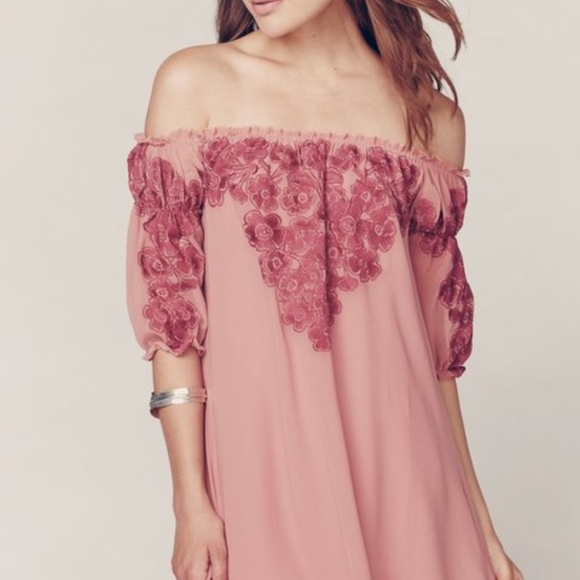 For Love and Lemons Sicily Mini Dress Pink - Picture 1 of 3
